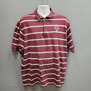 Club Colors Texas A&M University Collard Shirt Aggies Logo Size XXL Maroon VTG